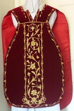Red Antique Roman Vestment 8480
